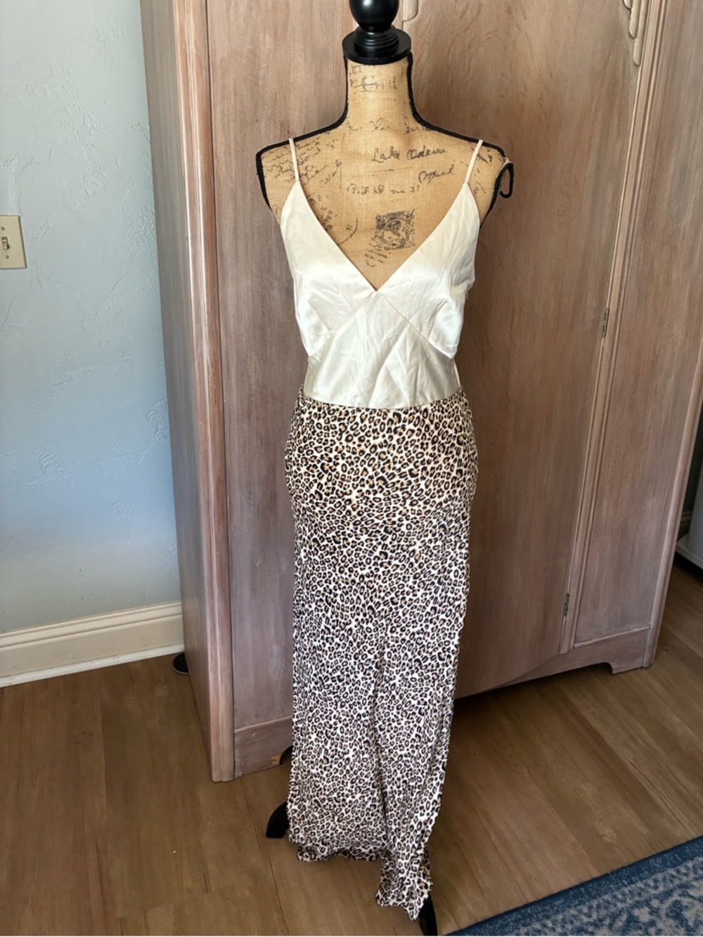 NWT Anthropologie The Tilda snake printed maxi slip skirt